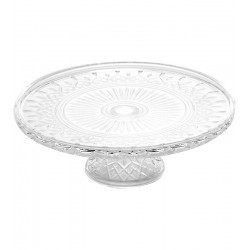 Prato Bolo 32cm 10,5cm Lys Com Pé Em Cristal Ecológico Wolff